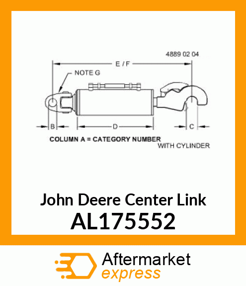 CENTER LINK, CENTER LINK, HYD., CAT AL175552