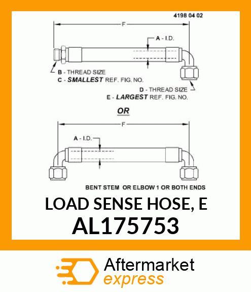 LOAD SENSE HOSE, E AL175753