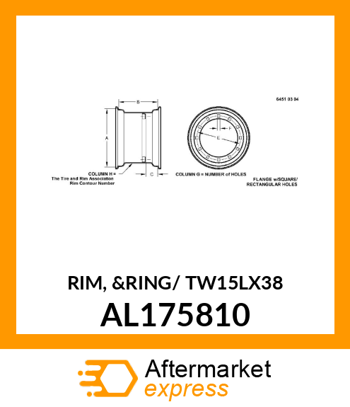 RIM, amp;RING/ TW15LX38 AL175810