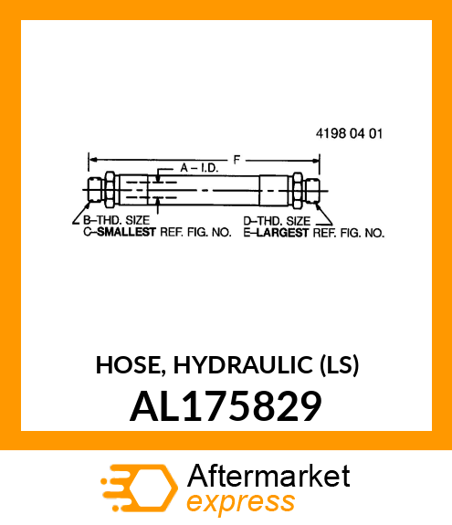 HOSE, HYDRAULIC (LS) AL175829