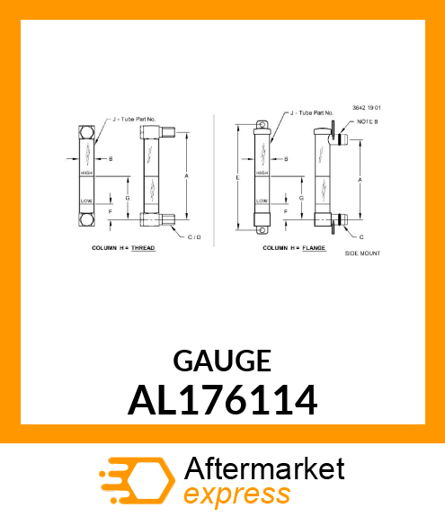 GAUGE, SIGHT GAUGE ASSY. FOR INDICA AL176114