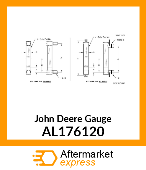 GAUGE, IVT SIGHT GAUGE ASSY. FOR IN AL176120