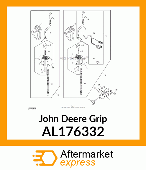 GRIP, GRIP ASSY, WITH WIRING HARNES AL176332