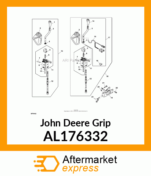 GRIP, GRIP ASSY, WITH WIRING HARNES AL176332