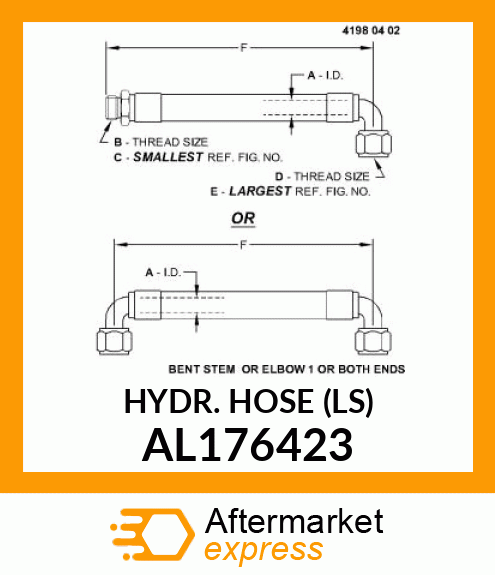 HYDR. HOSE (LS) AL176423