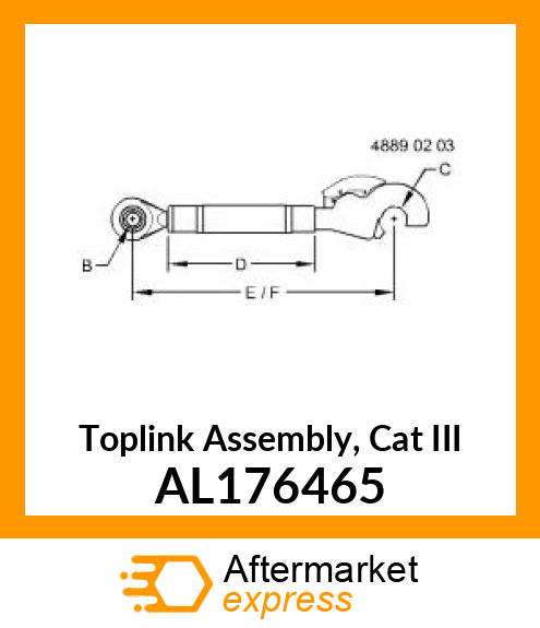 CENTER LINK, HOOK ASSY., CAT 3 AL176465