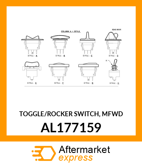 TOGGLE/ROCKER SWITCH, MFWD AL177159