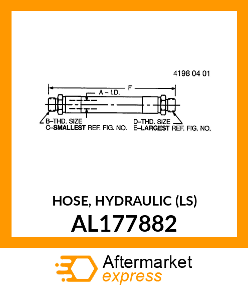 HOSE, HYDRAULIC (LS) AL177882
