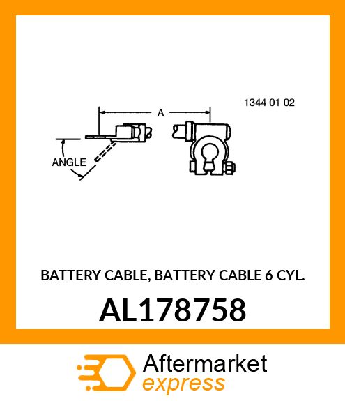BATTERY CABLE, BATTERY CABLE 6 CYL. AL178758
