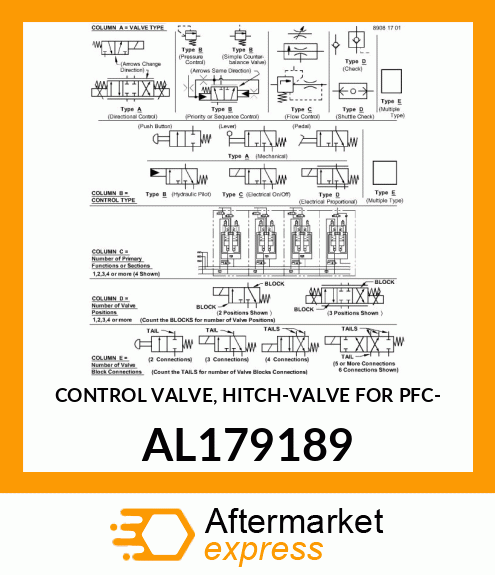 CONTROL VALVE, HITCH AL179189