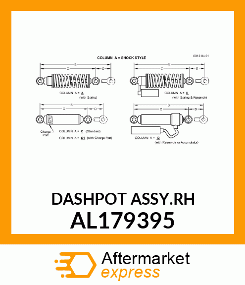 DASHPOT ASSY.RH AL179395