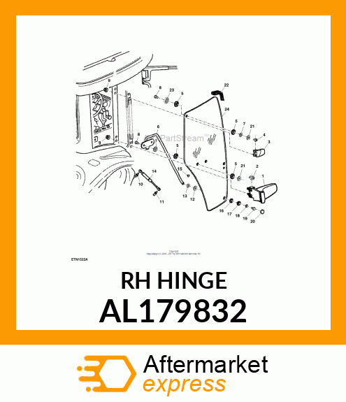 SCHARNIER ZSB.,TUER RECHTS UNTEN AL179832