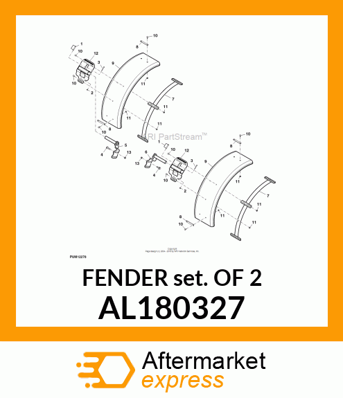 FENDER ROOF W 420 / L 1440 / R 740 AL180327
