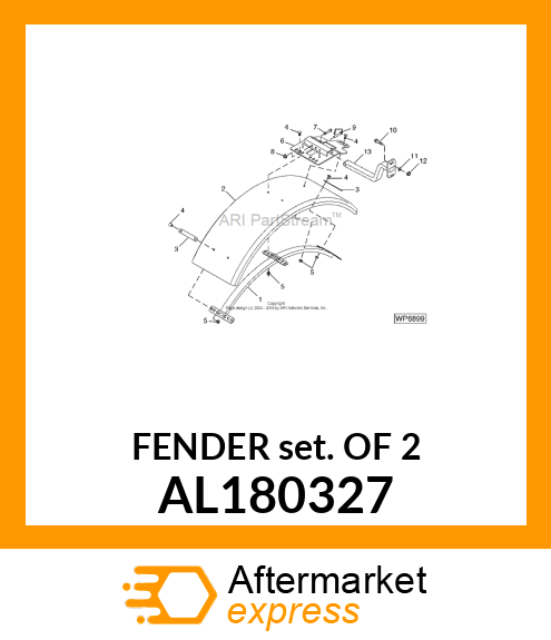 FENDER ROOF W 420 / L 1440 / R 740 AL180327