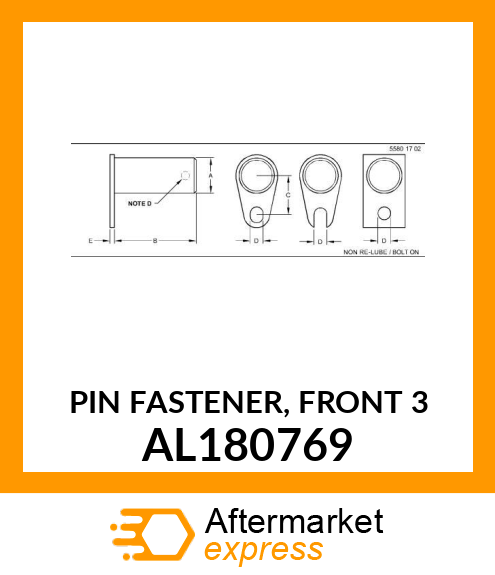 PIN FASTENER, FRONT 3 AL180769