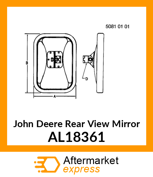 REAR VIEW MIRROR AL18361