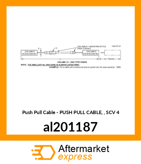 PUSH PULL CABLE, , SCV 4 al201187