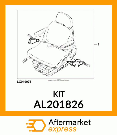 SEAT BELT DRIVER SEAT AL201826