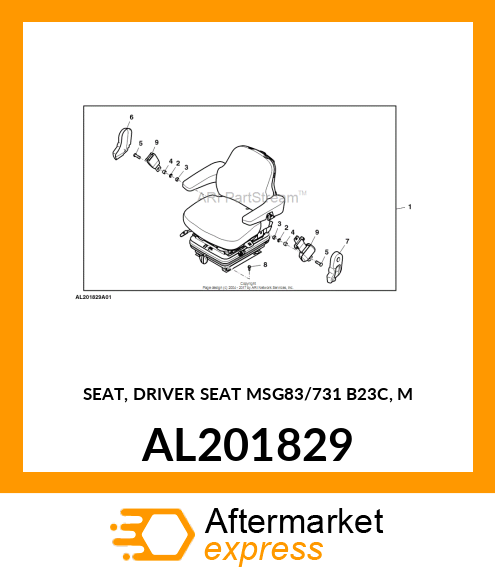 SEAT, DRIVER SEAT MSG83/731 B23C, M AL201829