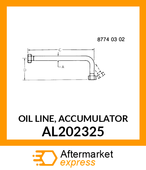 OIL LINE, ACCUMULATOR AL202325