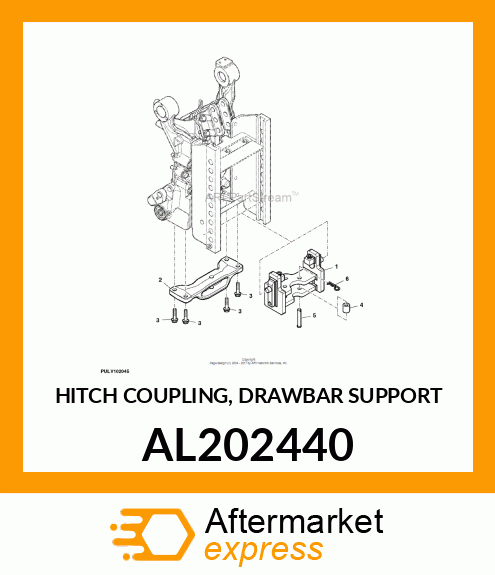 HITCH COUPLING, DRAWBAR SUPPORT AL202440