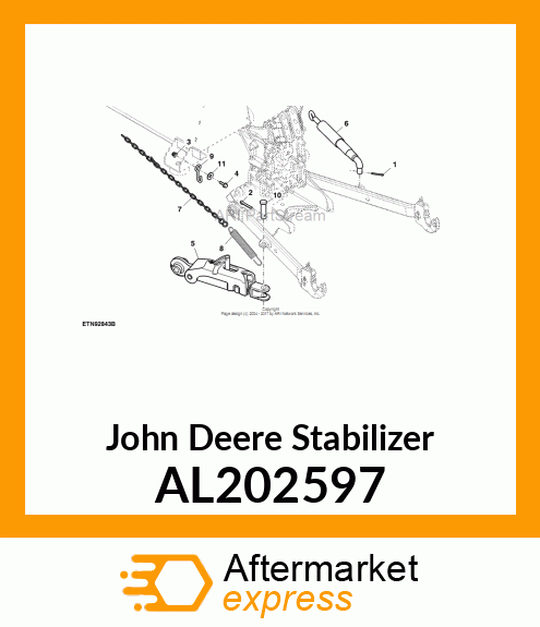 STABILIZER, LH, AUTO WITH LOCK AL202597