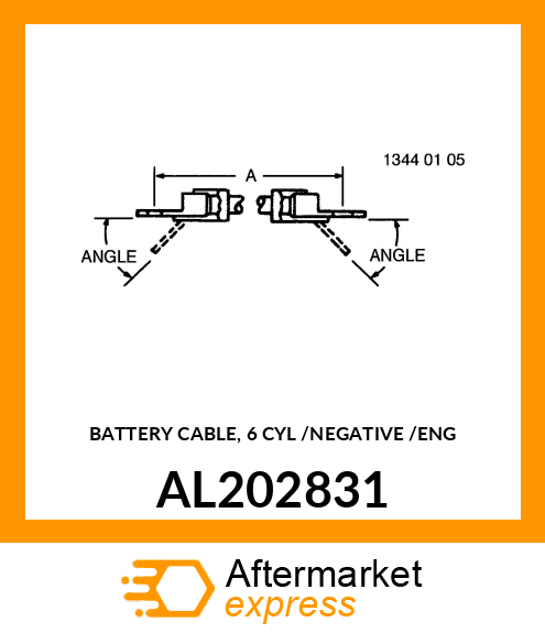 BATTERY CABLE, 6 CYL /NEGATIVE /ENG AL202831