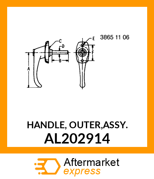 HANDLE, OUTER,ASSY. AL202914