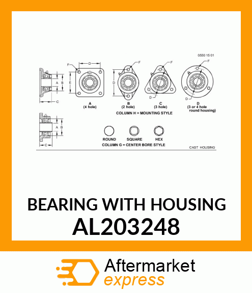 BEARING WITH HOUSING AL203248
