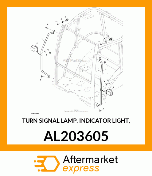 TURN SIGNAL LAMP, INDICATOR LIGHT, AL203605