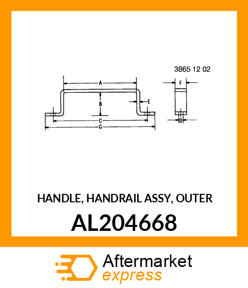 HANDLE, HANDRAIL ASSY, OUTER AL204668