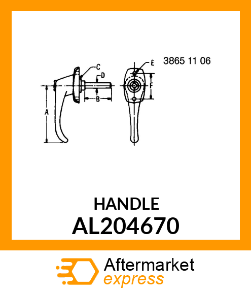 HANDLE, ASSY, OUTER AL204670