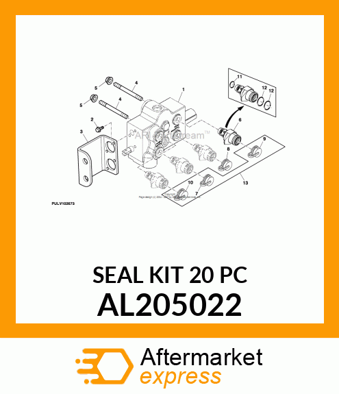 SEAL KIT, , ISO COUPLER SIZE 12.5, AL205022