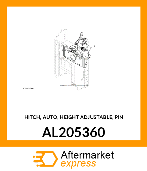 HITCH, AUTO, HEIGHT ADJUSTABLE, PIN AL205360