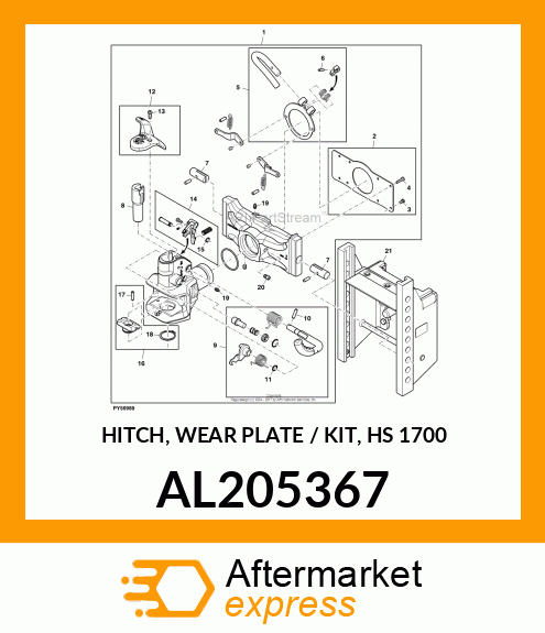 HITCH, WEAR PLATE / KIT, HS 1700 AL205367