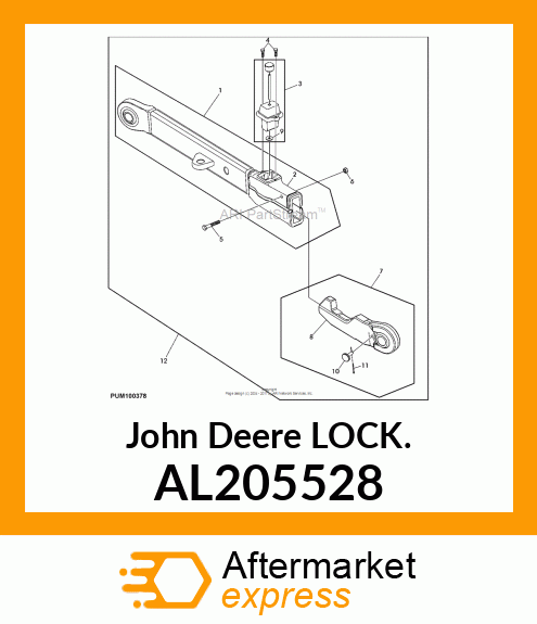 LOCK, DRAFT LINK, TELESCOPIC, CAT 2 AL205528