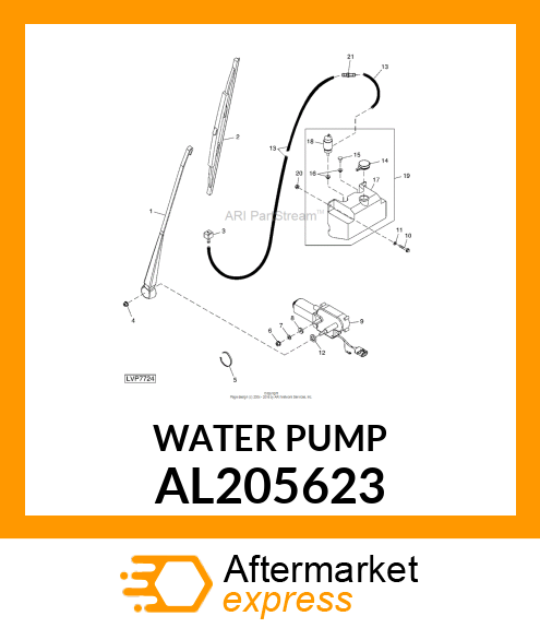 WATER PUMP, WIPER WASHER SYSTEM AL205623