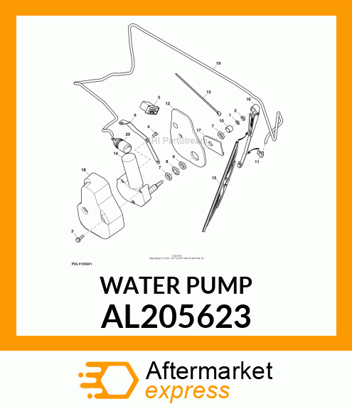 WATER PUMP, WIPER WASHER SYSTEM AL205623