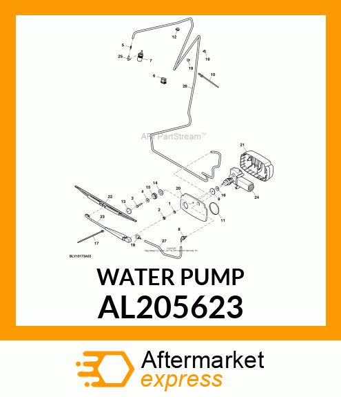 WATER PUMP, WIPER WASHER SYSTEM AL205623