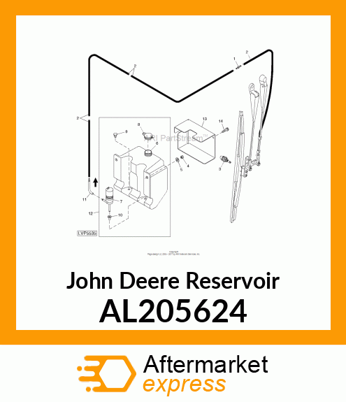 RESERVOIR, SINGLE PUMP BOTTLE, ASSY AL205624