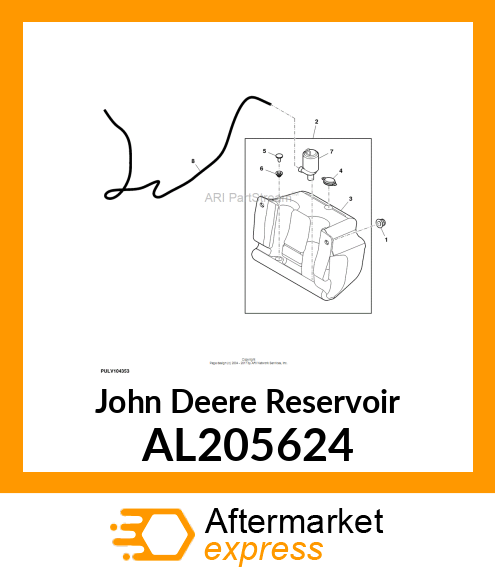 RESERVOIR, SINGLE PUMP BOTTLE, ASSY AL205624