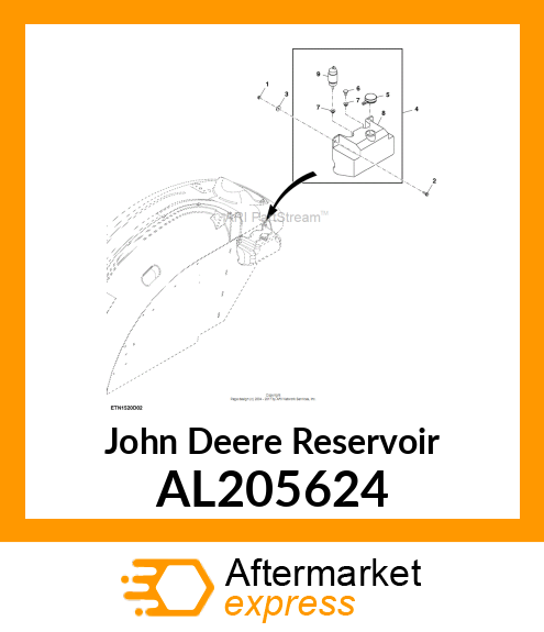 RESERVOIR, SINGLE PUMP BOTTLE, ASSY AL205624