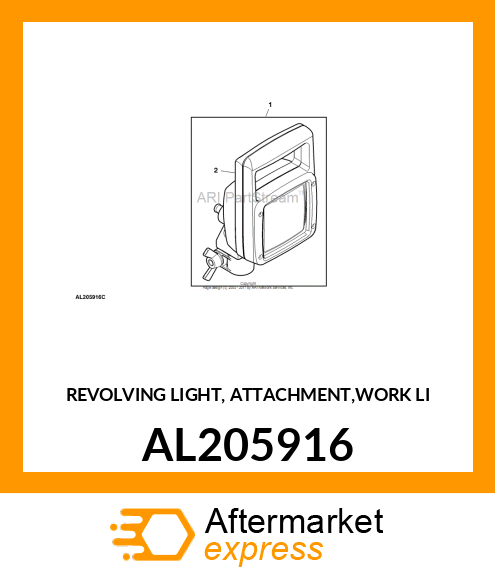 REVOLVING LIGHT, ATTACHMENT,WORK LI AL205916