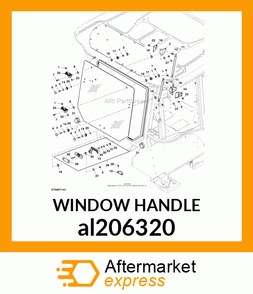 HANDLE, HANDLE ASSY, WINDOW al206320