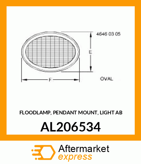 FLOODLAMP, PENDANT MOUNT, LIGHT AB AL206534