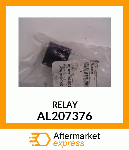 RELAY, 70A,W/ RESISTOR W/O BRACKET AL207376