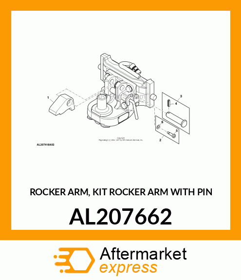 ROCKER ARM, KIT ROCKER ARM WITH PIN AL207662