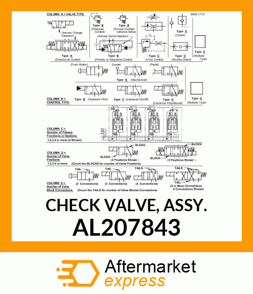 CHECK VALVE, ASSY. AL207843