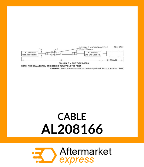 PUSH PULL CABLE, SCV,L=1530MM,4MM F AL208166