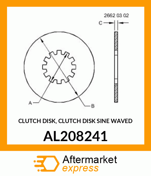 CLUTCH DISK, CLUTCH DISK SINE WAVED AL208241